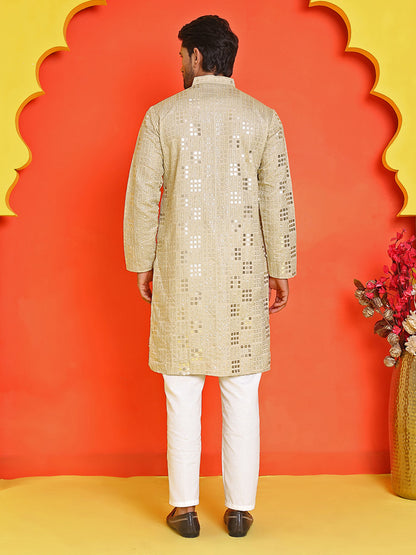 Embroidered & Sequins Kurta Pyjama