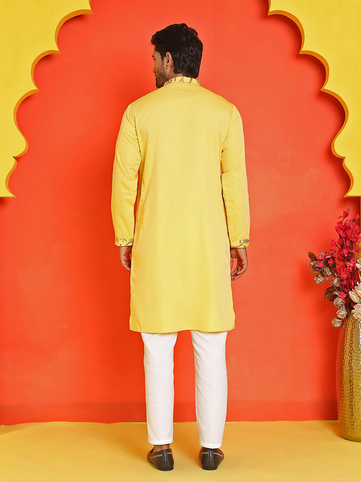 Floral Embroidered Straight Kurta Set