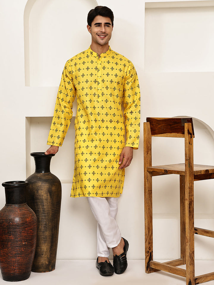 Traditional  Floral Printed Kurta Pyjama Set