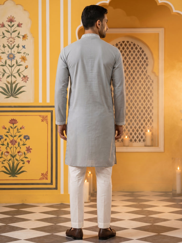 Embroidered Mirror Work Kurta Pyjama