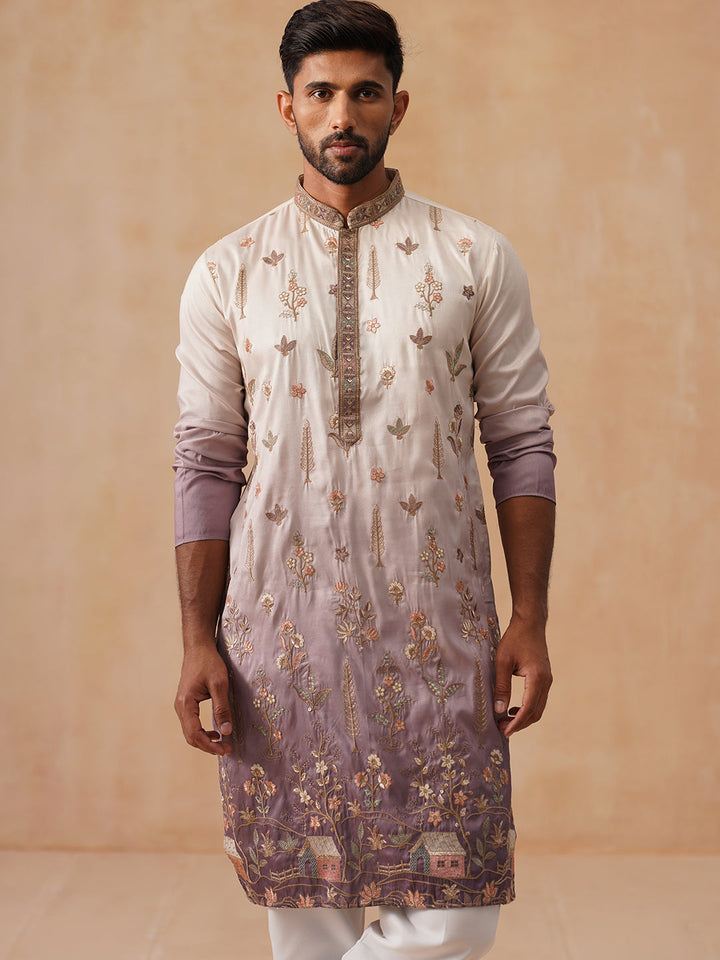 Men’S Ombre Kurta With Pyjama
