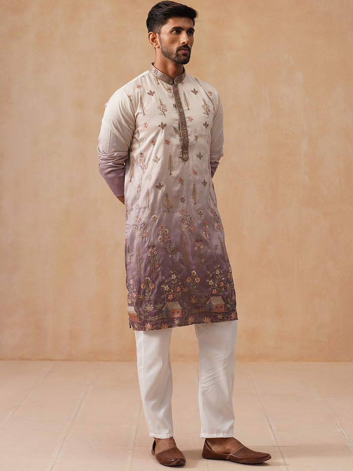 Men’S Ombre Kurta With Pyjama