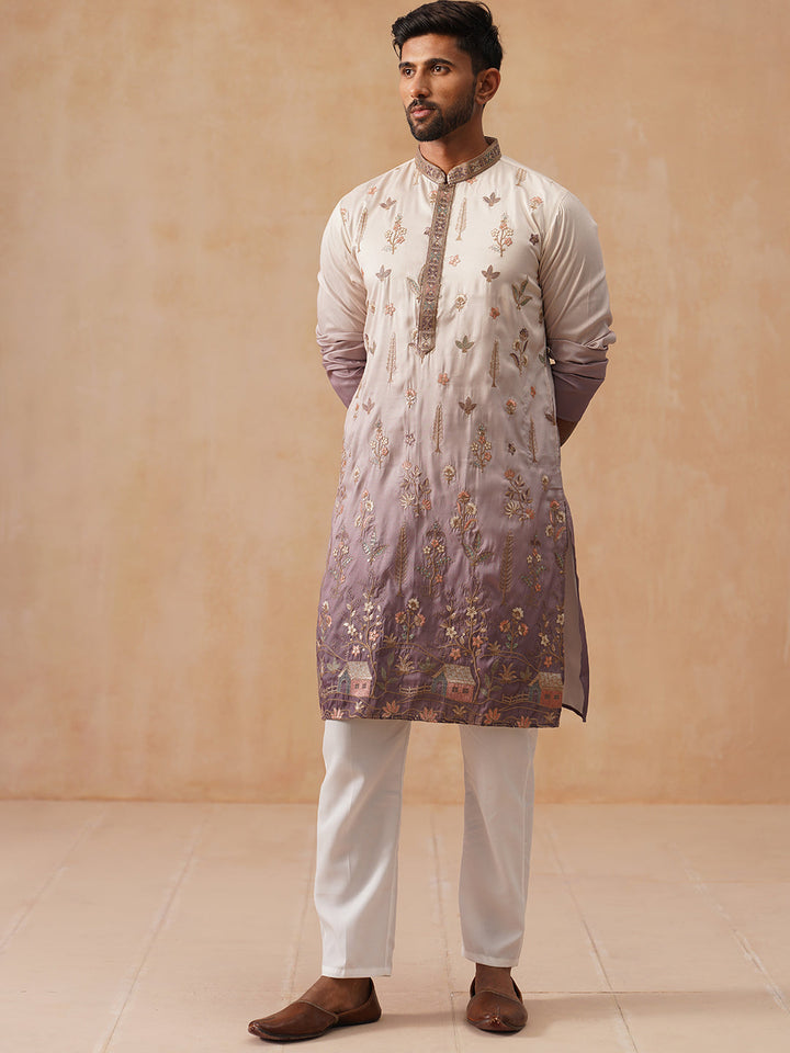 Men’S Ombre Kurta With Pyjama