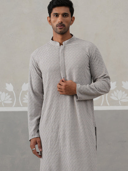 Men Embroidered Viscose Rayon Kurta With Pyjama