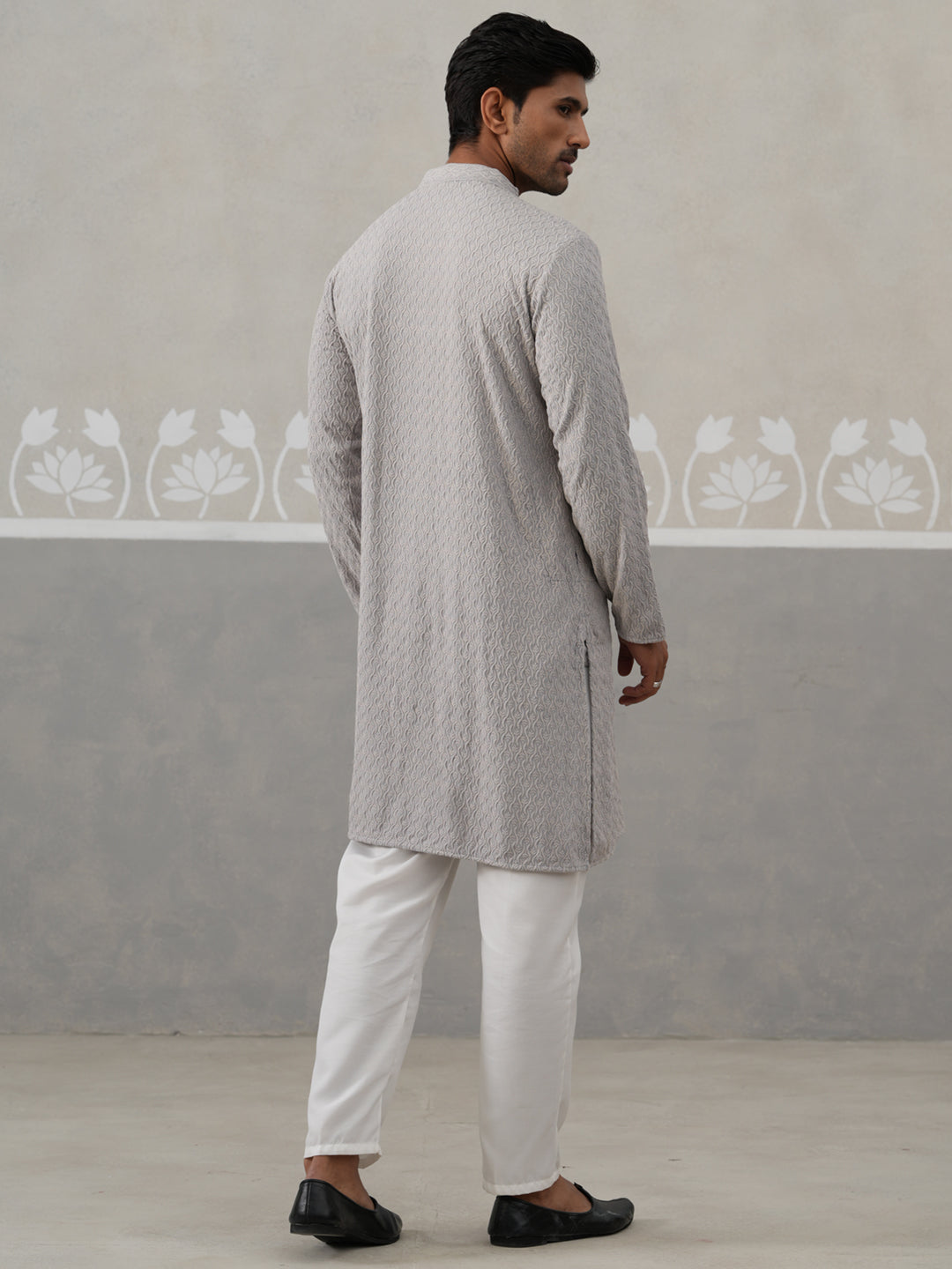 Men Embroidered Viscose Rayon Kurta With Pyjama