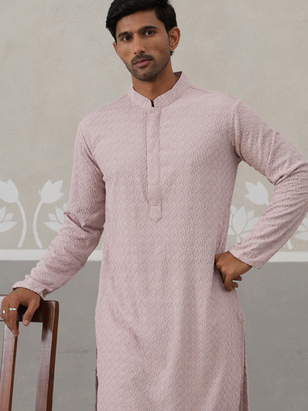 Men Embroidered Viscose Rayon Kurta With Pyjama