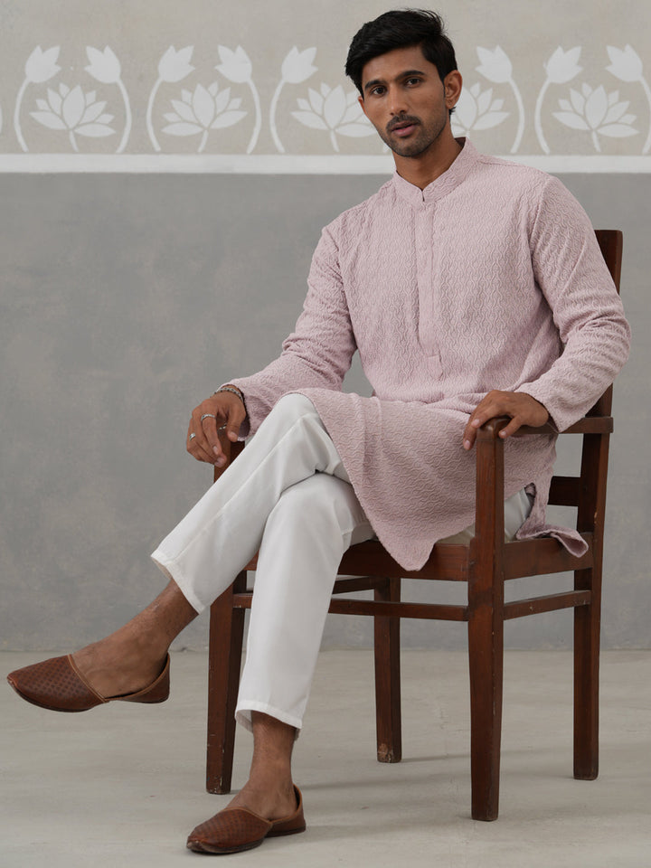 Men Embroidered Viscose Rayon Kurta With Pyjama