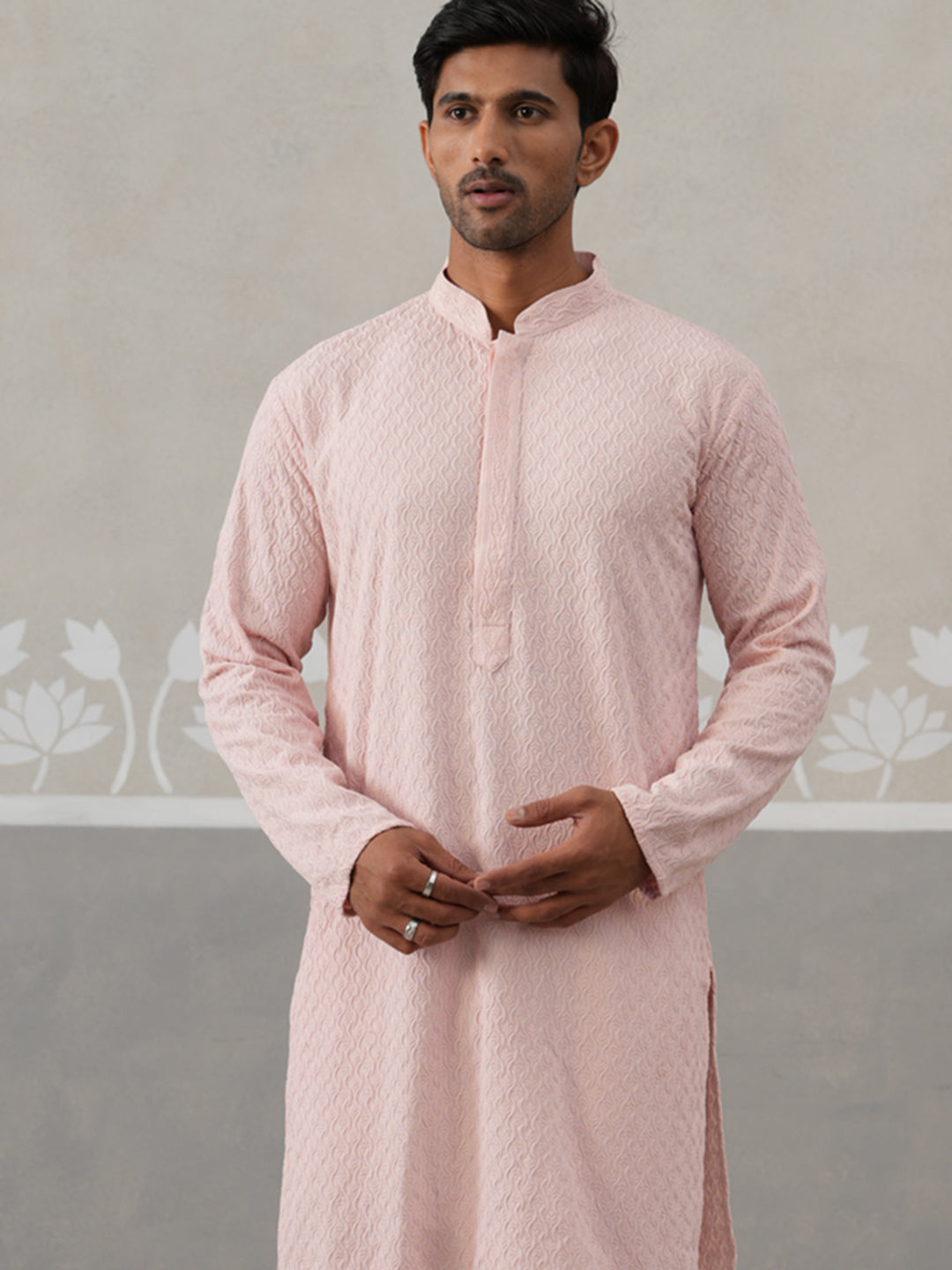 Men Embroidered Viscose Rayon Kurta With Pyjama