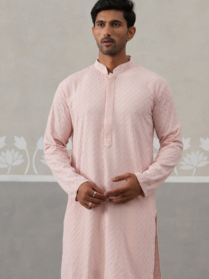Men Embroidered Viscose Rayon Kurta With Pyjama