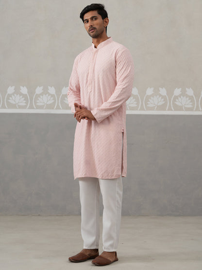 Men Embroidered Viscose Rayon Kurta With Pyjama