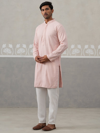 Men Embroidered Viscose Rayon Kurta With Pyjama