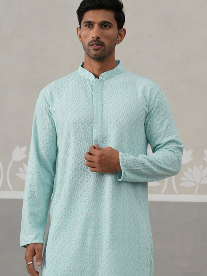 Men Embroidered Viscose Rayon Kurta With Pyjama
