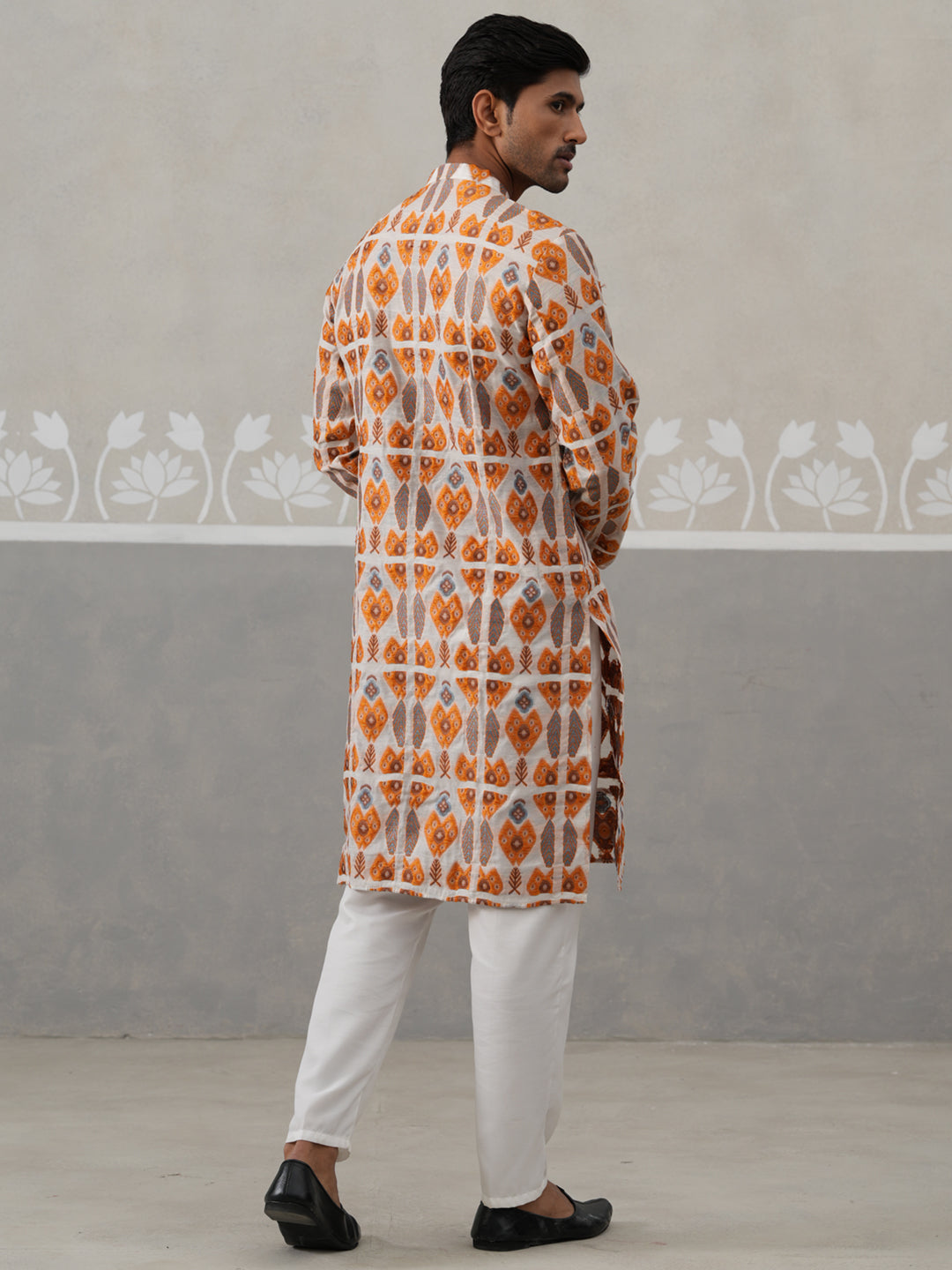Silk Blend Woven Design Kurta Pyjama Set
