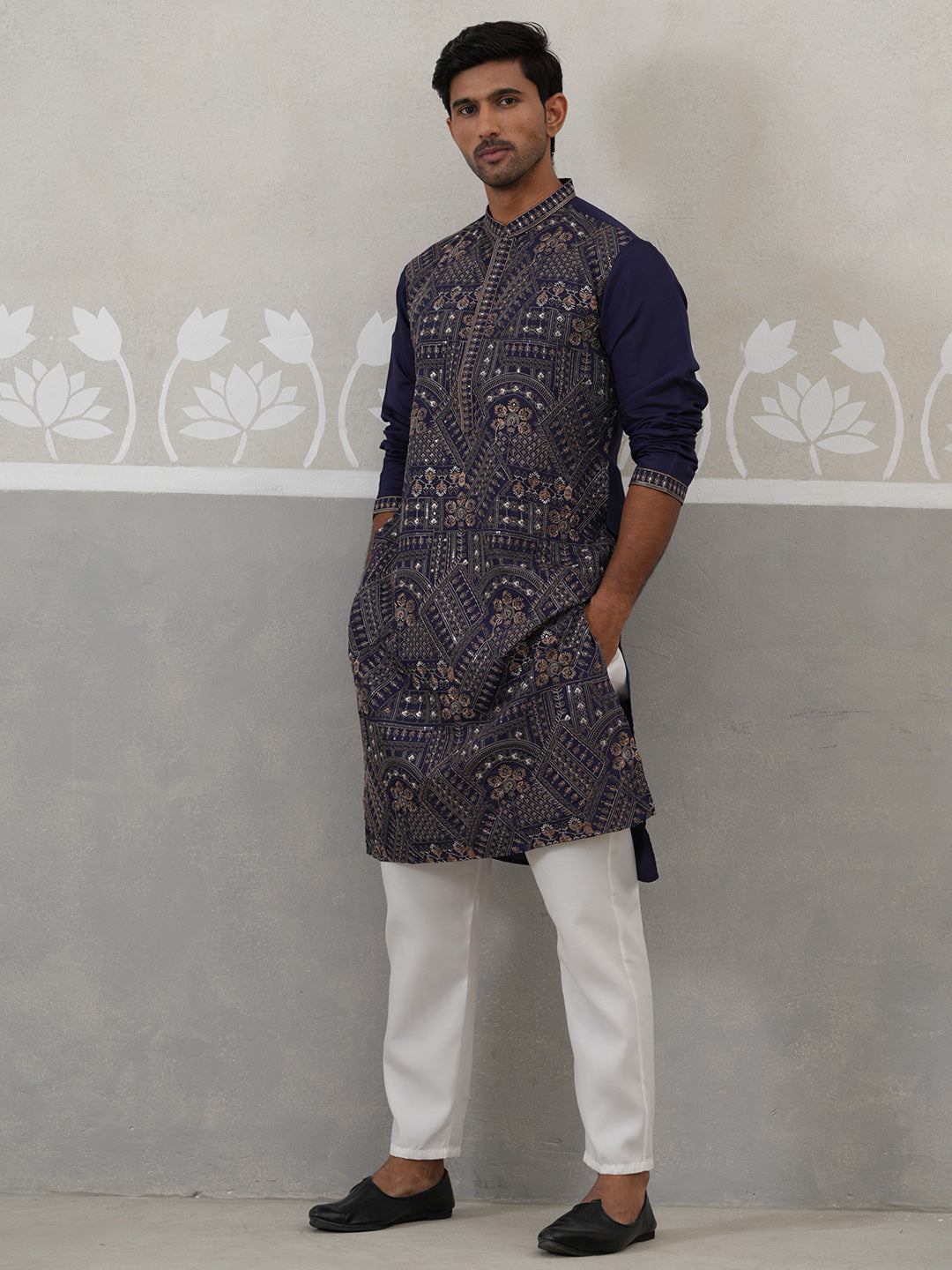 Traditional Embroidered Kurta For Men