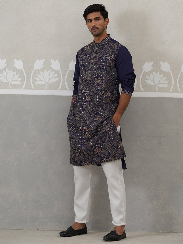 Traditional Embroidered Kurta For Men