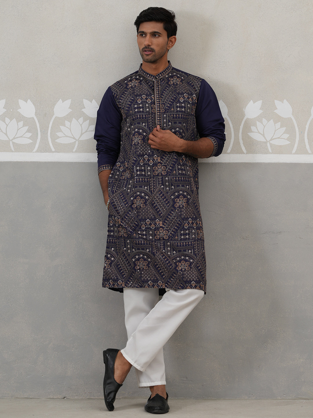 Traditional Embroidered Kurta For Men