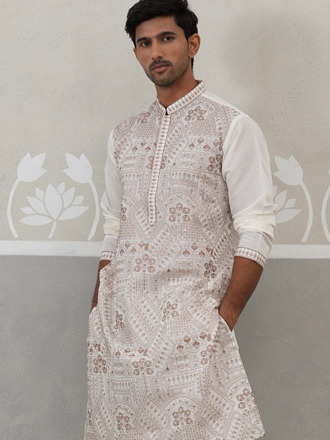 Traditional Embroidered Kurta For Men