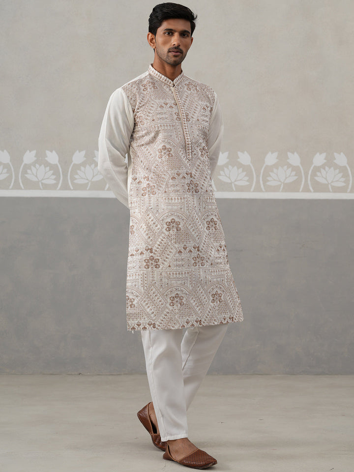 Traditional Embroidered Kurta For Men