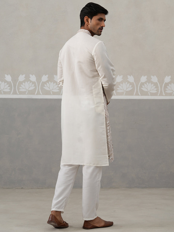Traditional Embroidered Kurta For Men