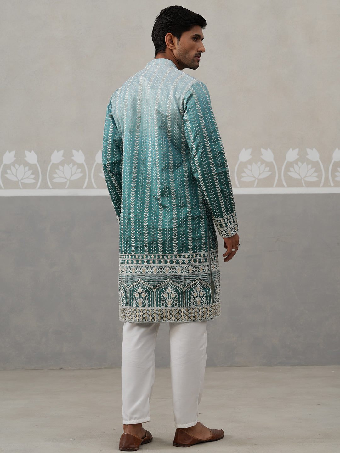 Silk Blend Kurta Pyjama Set