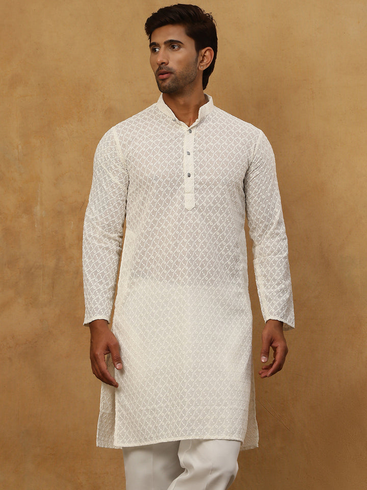 Men’S Ethnic Chikankari Kurta Pyjama