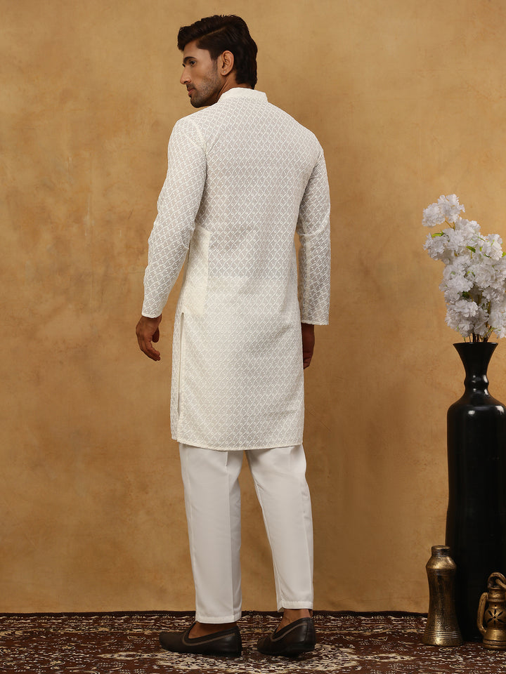 Men’S Ethnic Chikankari Kurta Pyjama