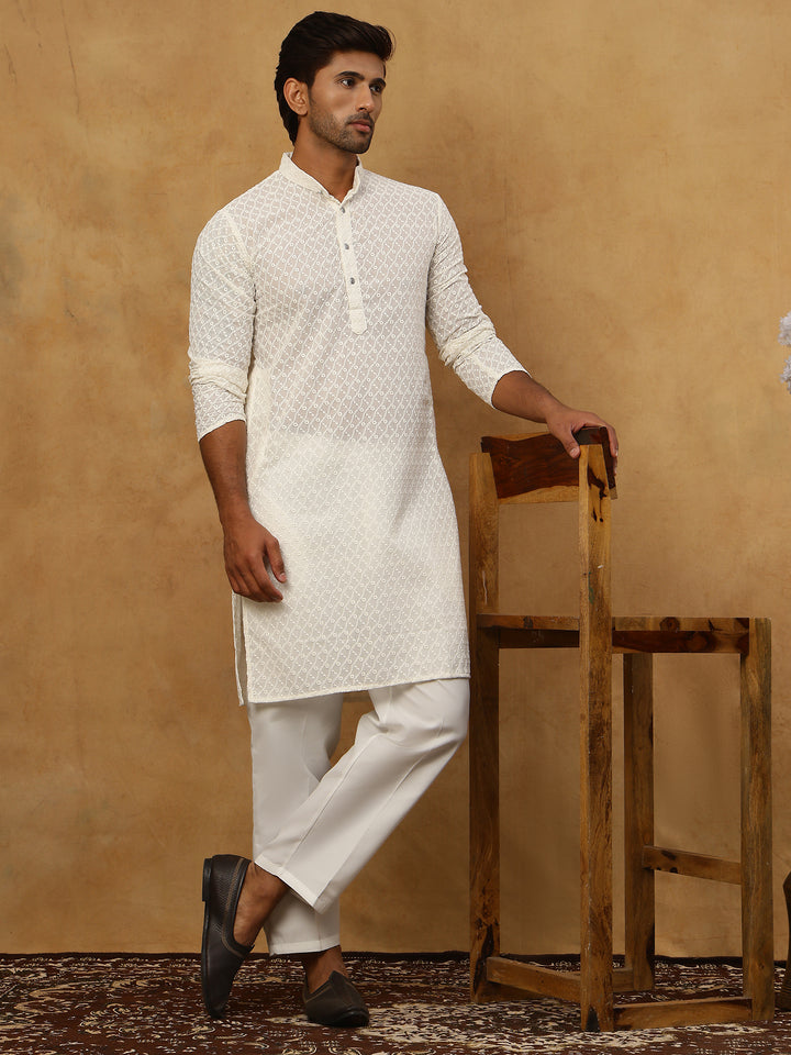 Men’S Ethnic Chikankari Kurta Pyjama