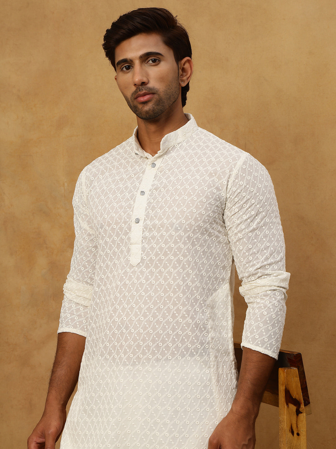 Men’S Ethnic Chikankari Kurta Pyjama