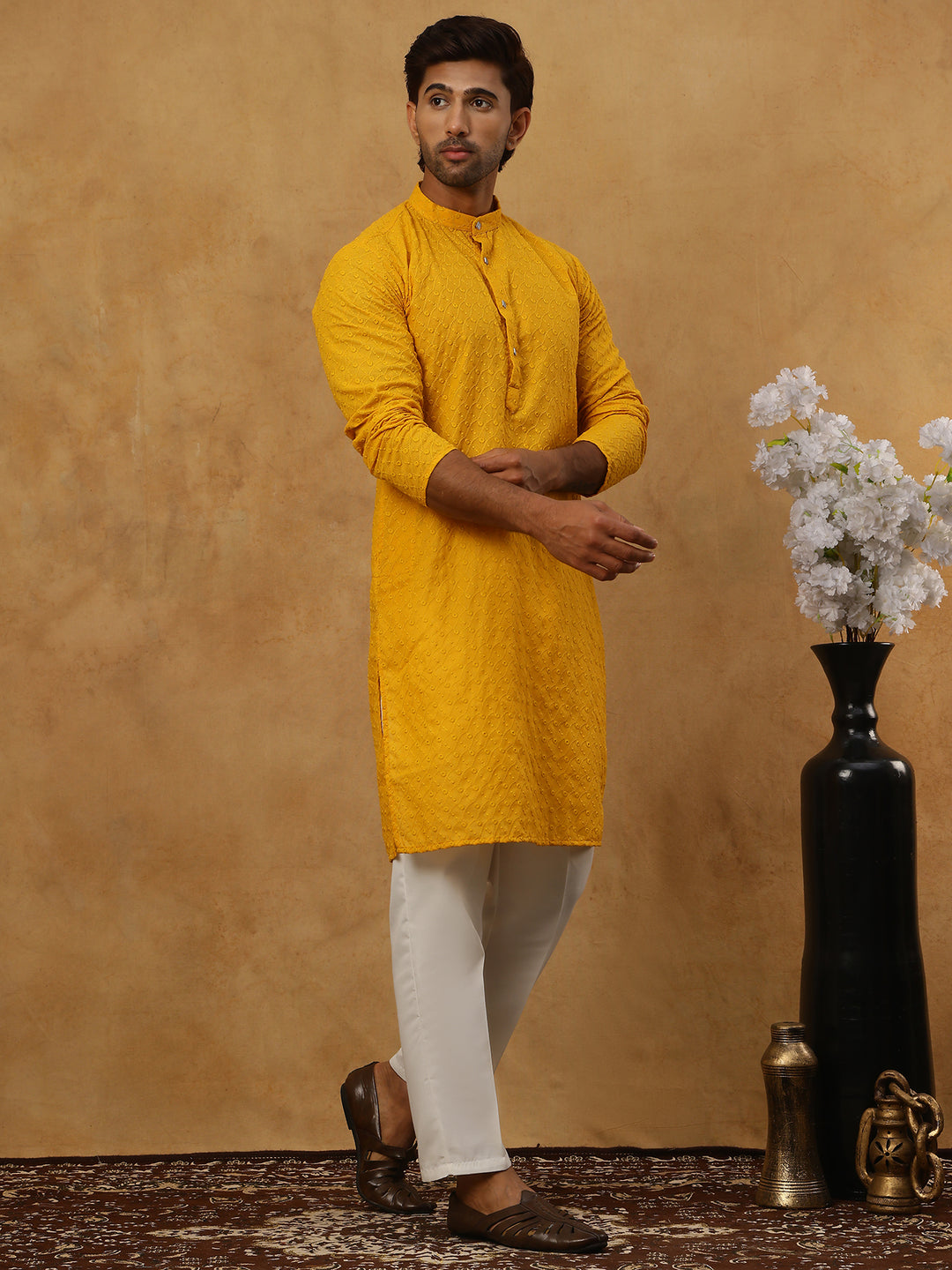 Men’S Ethnic Chikankari Kurta Pyjama