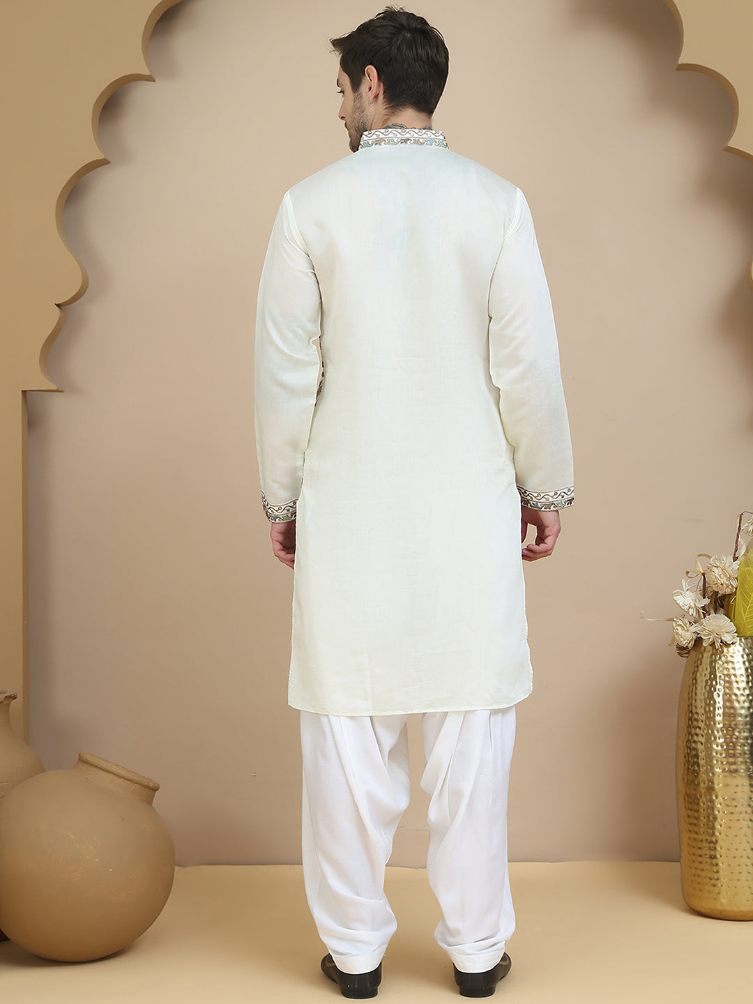 Floral Embroidered Straight Kurta With Salwar