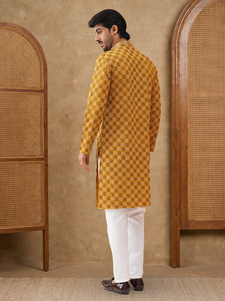 Viscose Rayon Embroidered Sequin Kurta Pyjama