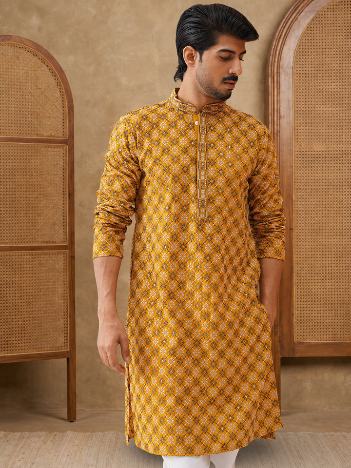 Viscose Rayon Embroidered Sequin Kurta Pyjama