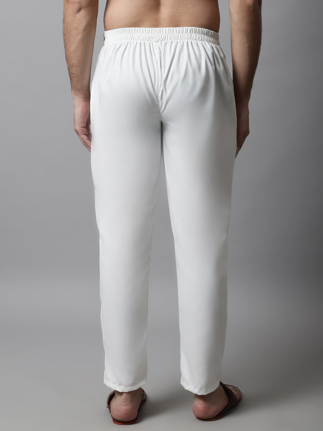 Men White Solid Pant Look Pyjama