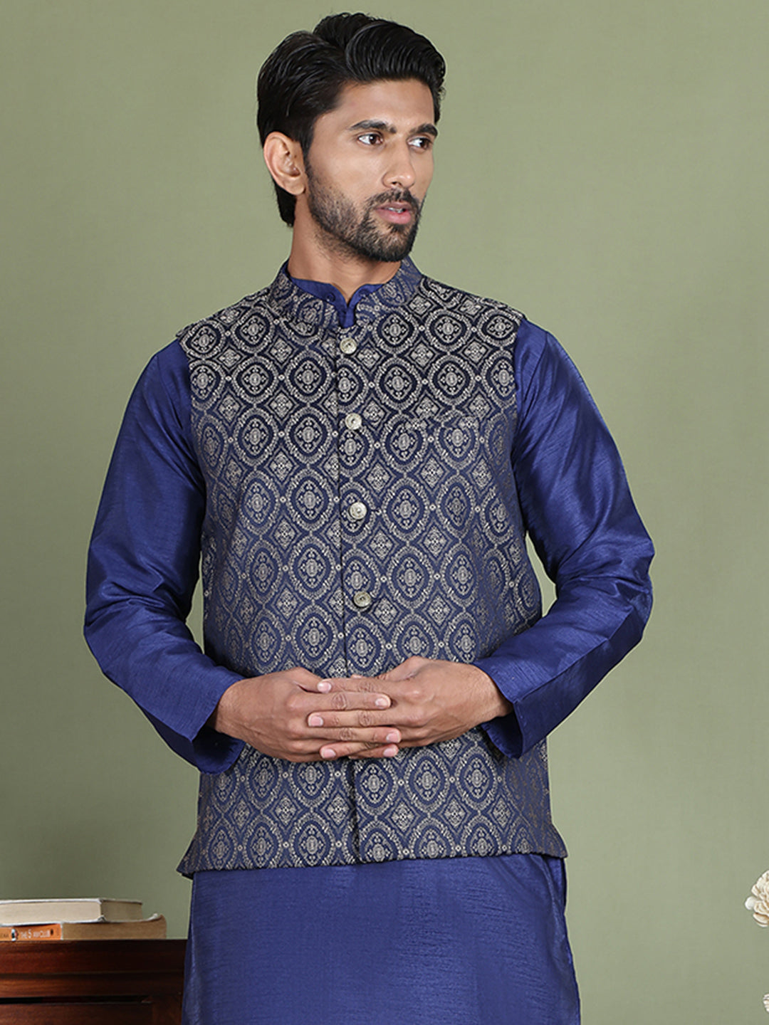 Woven Design Nehru Jacket
