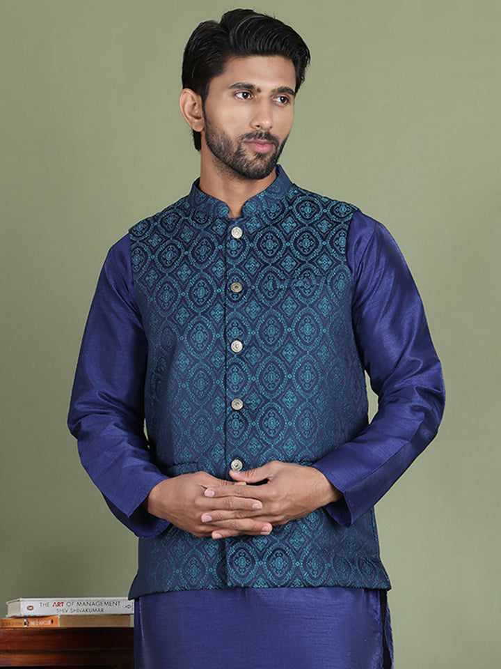 Woven Design Nehru Jacket