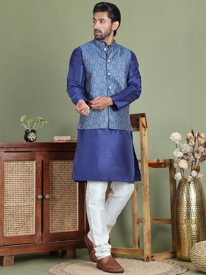Men'S Printed Nehru Jacket