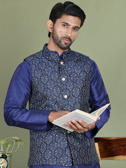 Men'S Printed Nehru Jacket