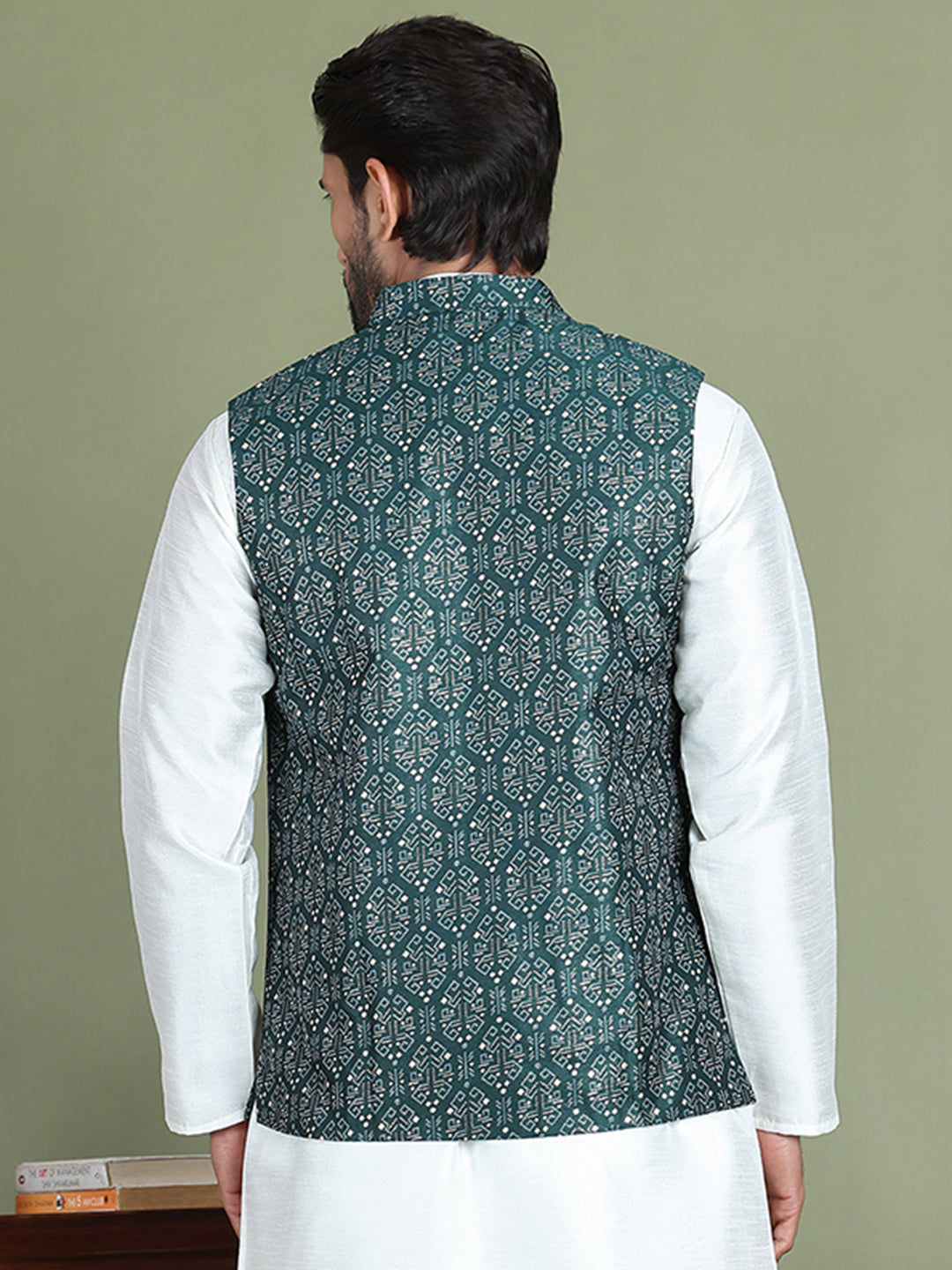 Men'S Printed Nehru Jacket