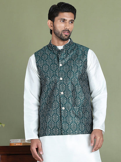 Men'S Printed Nehru Jacket