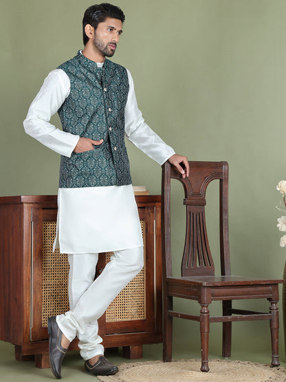 Men'S Printed Nehru Jacket