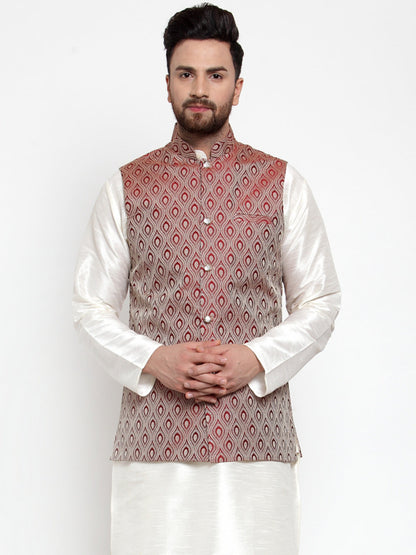 Men'S Woven Jacquard Nehru Jacket