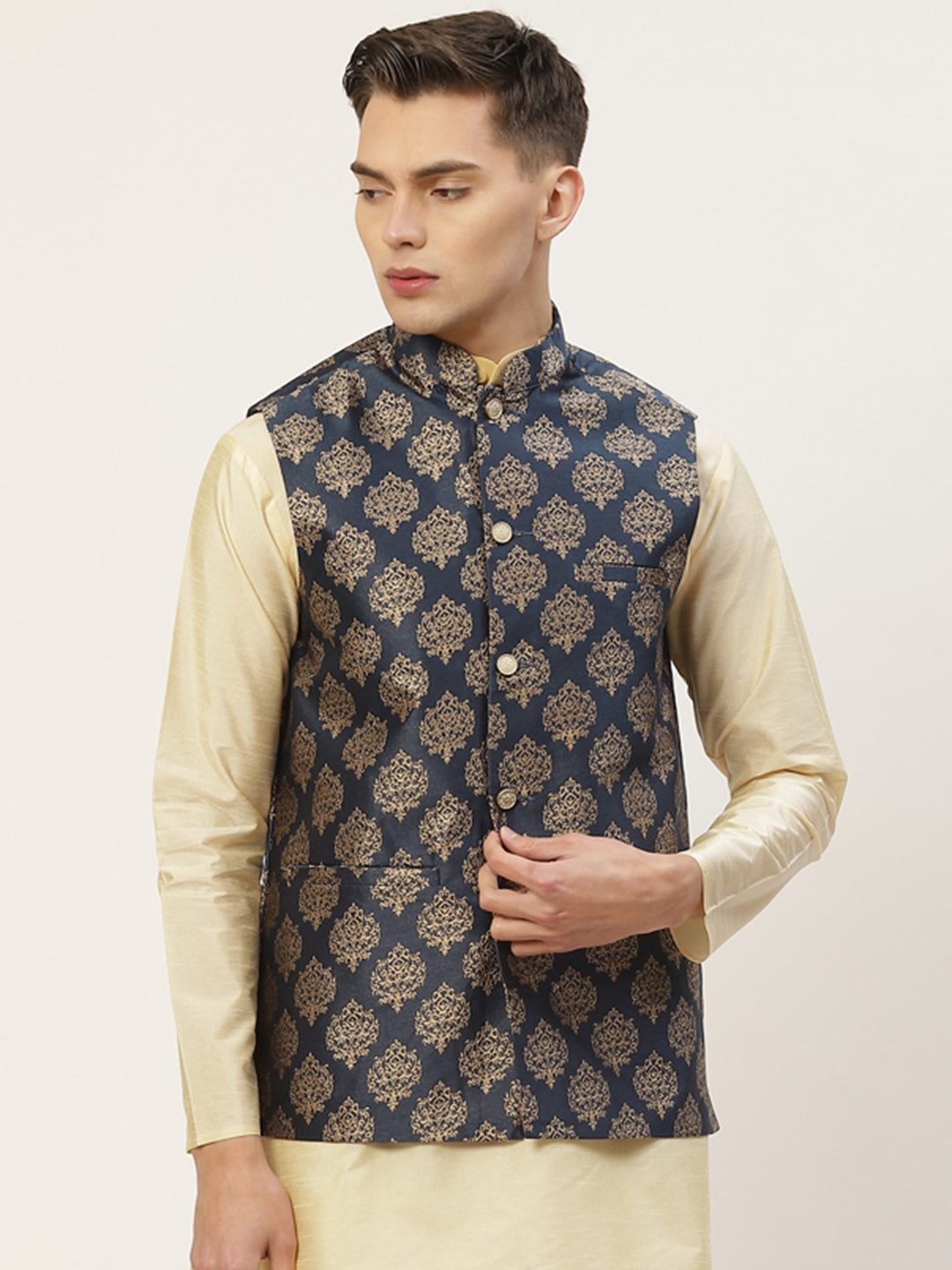 Men'S Printed Nehru Jacket