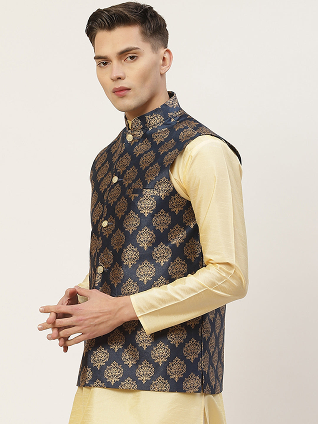 Men'S Printed Nehru Jacket