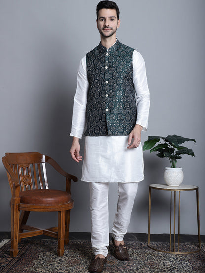 Men'S Printed Nehru Jacket