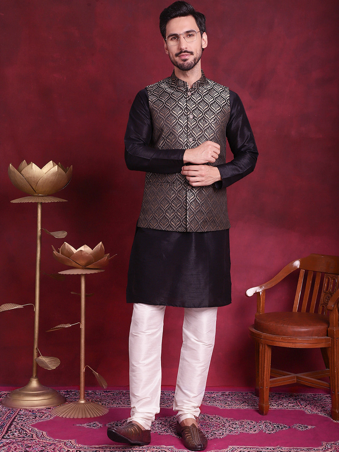 Woven Design Nehru Jacket