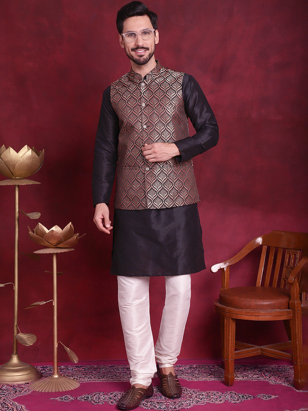 Woven Design Nehru Jacket