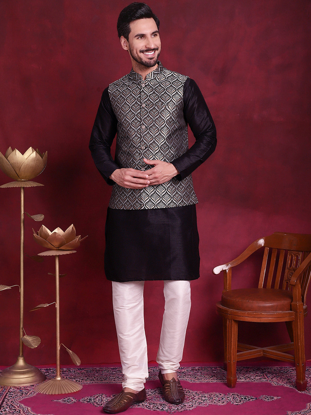 Woven Design Nehru Jacket