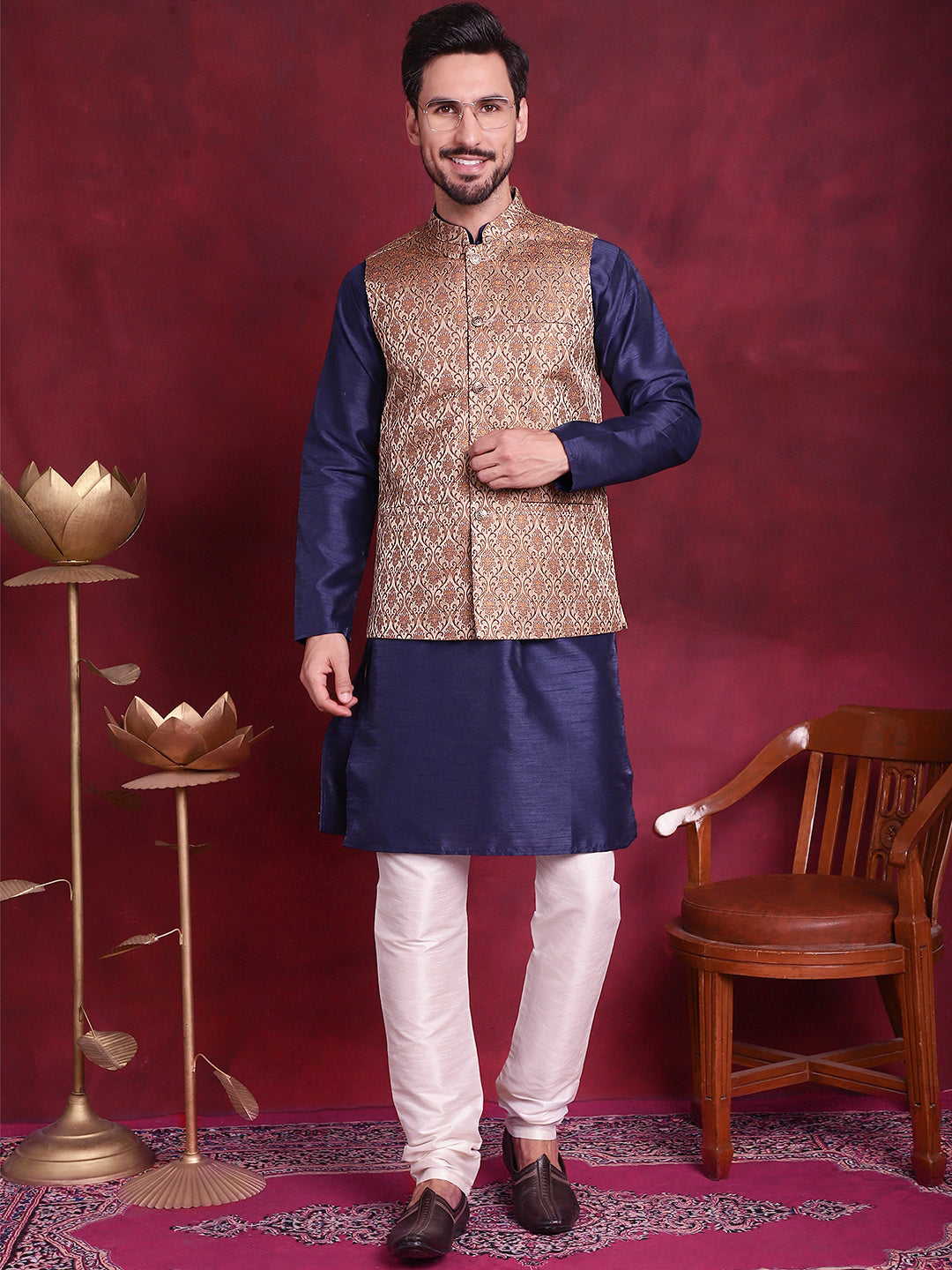 Woven Design Nehru Jacket
