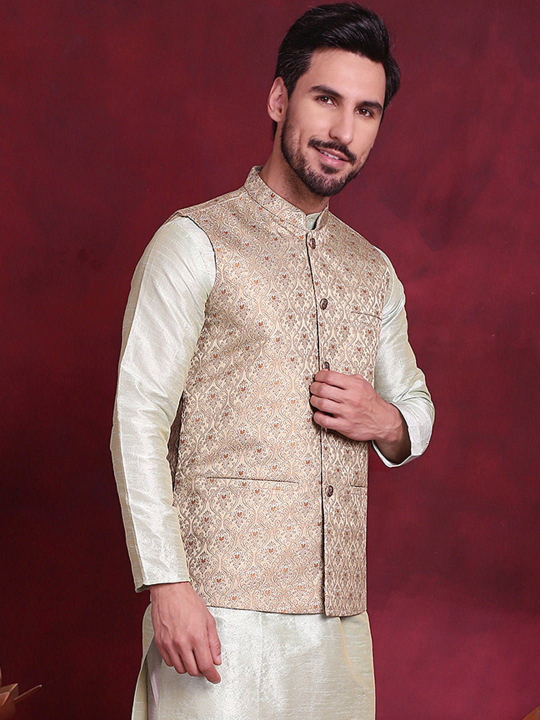 Woven Design Nehru Jacket