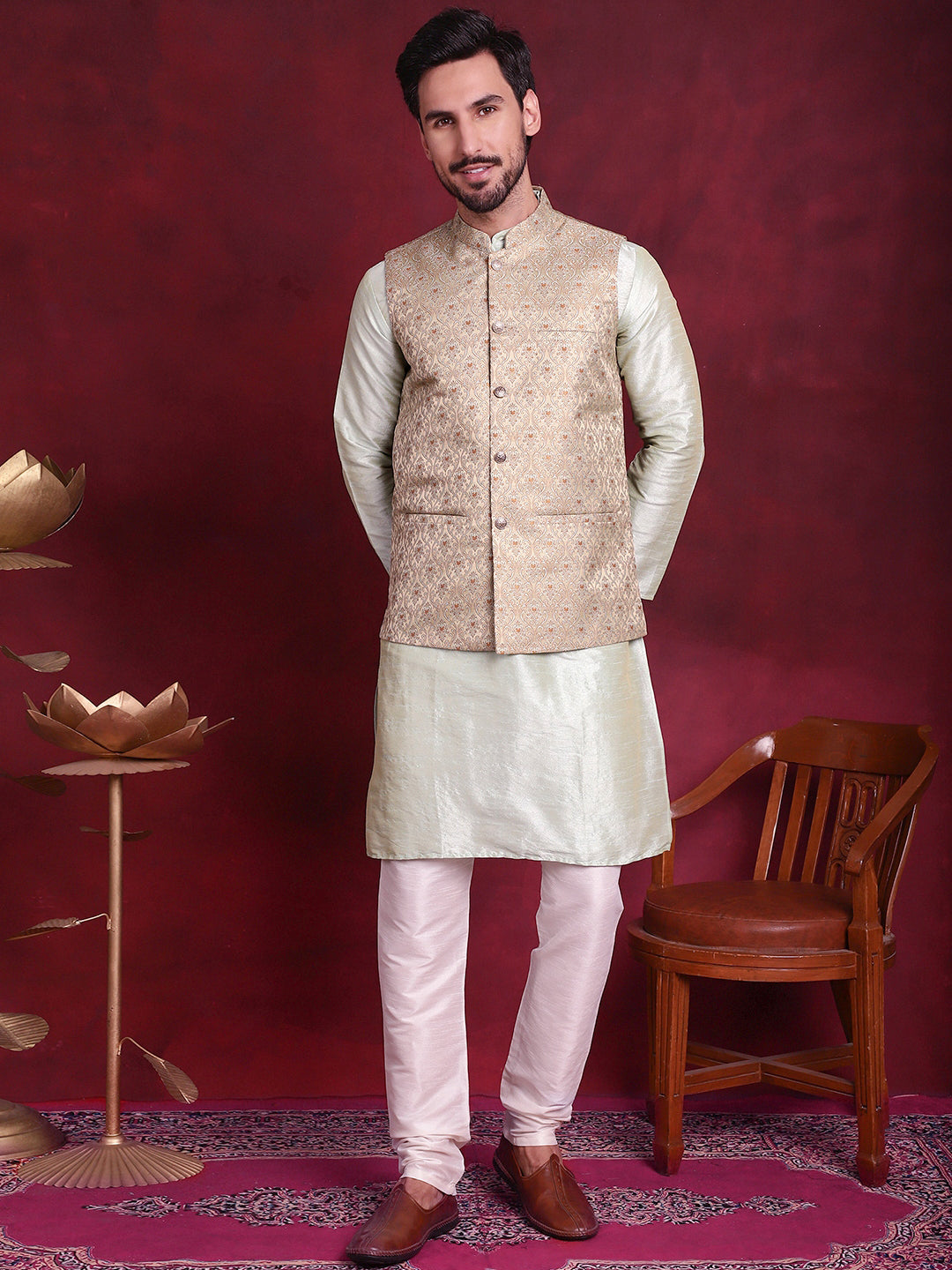 Woven Design Nehru Jacket